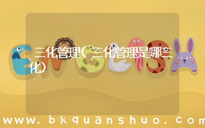 三化管理(三化管理是哪三化)