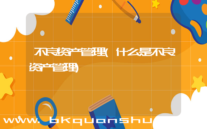不良资产管理(什么是不良资产管理)