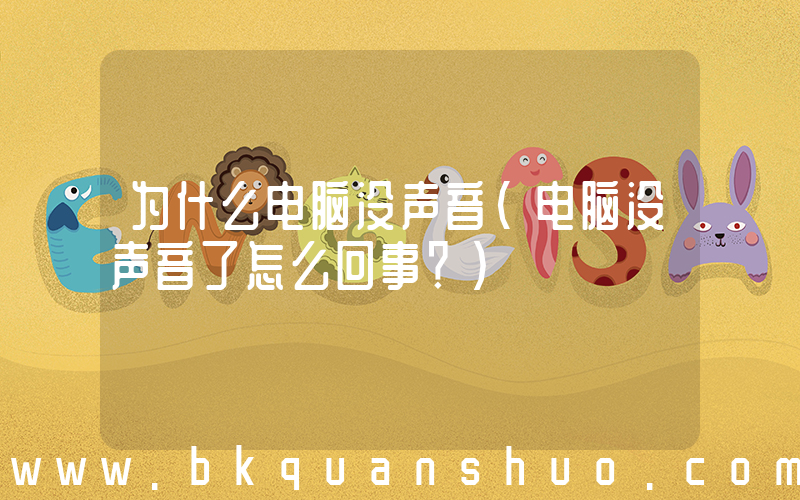 为什么电脑没声音(电脑没声音了怎么回事？)