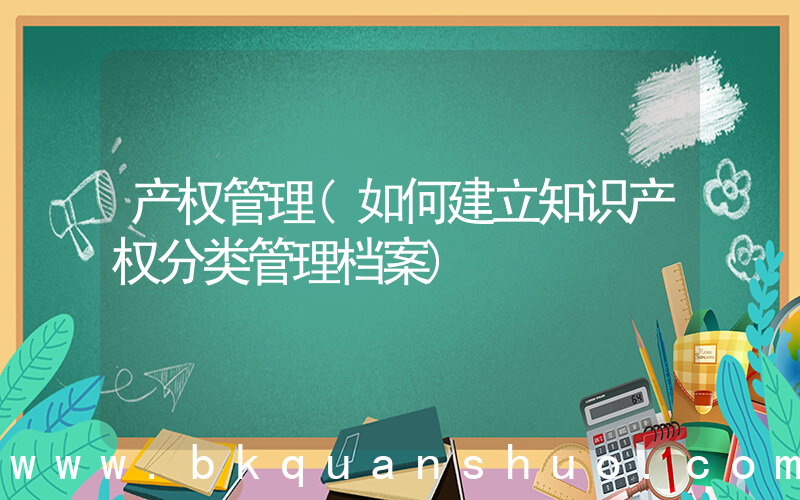 产权管理(如何建立知识产权分类管理档案)