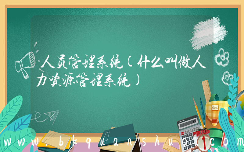 人员管理系统(什么叫做人力资源管理系统)