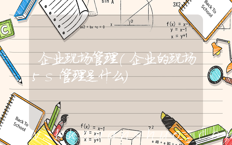 企业现场管理(企业的现场5s管理是什么)
