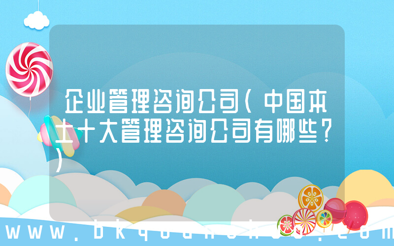 企业管理咨询公司(中国本土十大管理咨询公司有哪些？)