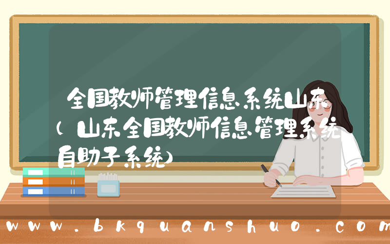 全国教师管理信息系统山东(山东全国教师信息管理系统自助子系统)