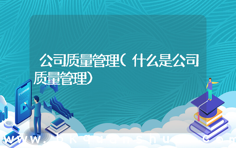 公司质量管理(什么是公司质量管理)