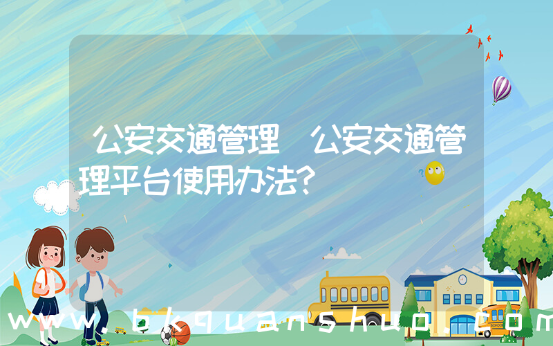 公安交通管理(公安交通管理平台使用办法？)
