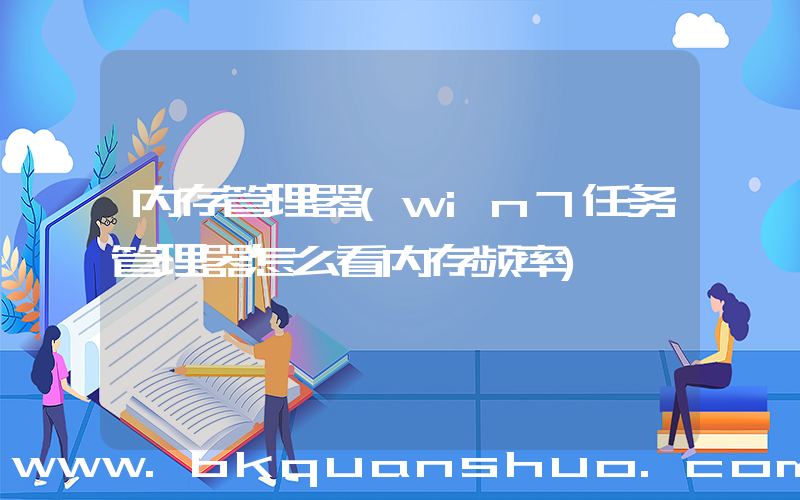 内存管理器(win7任务管理器怎么看内存频率)