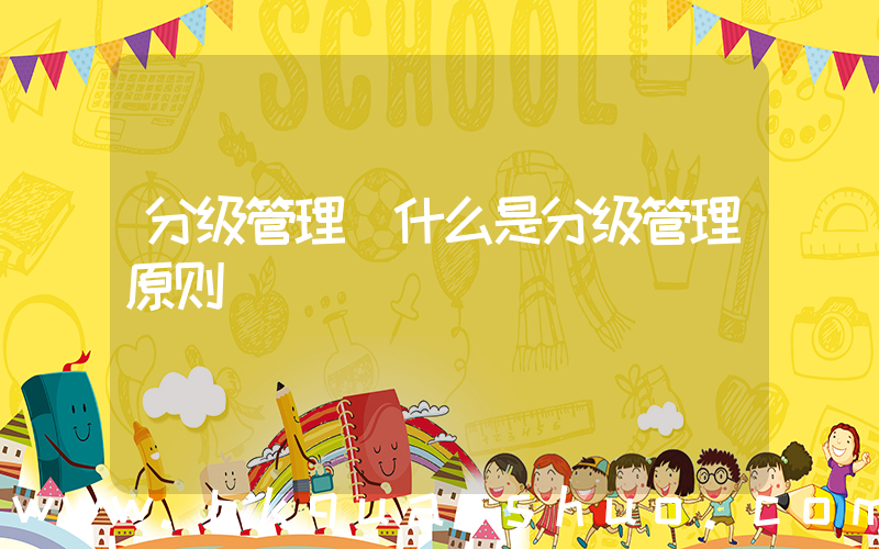 分级管理(什么是分级管理原则)
