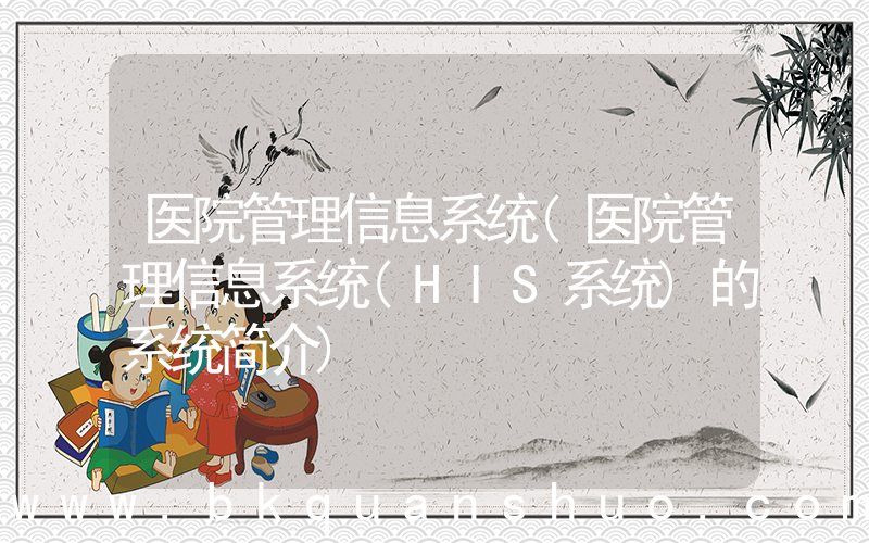 医院管理信息系统(医院管理信息系统(HIS系统)的系统简介)