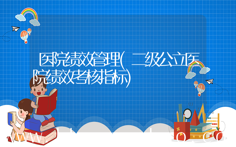 医院绩效管理(二级公立医院绩效考核指标)