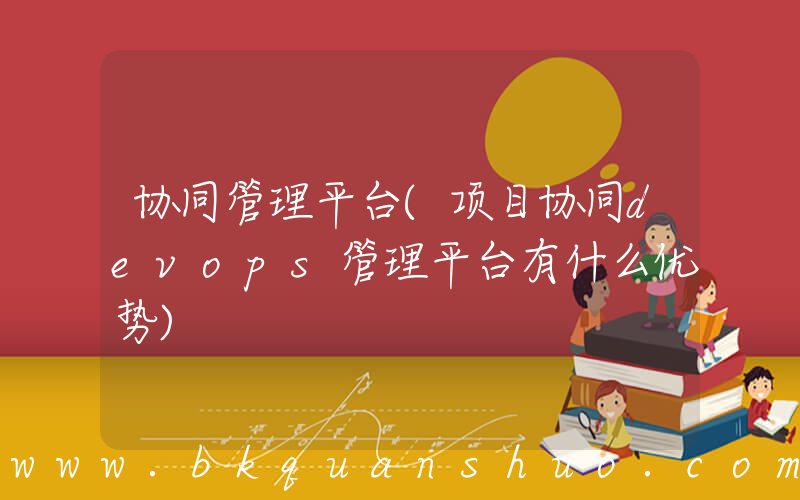 协同管理平台(项目协同devops管理平台有什么优势)
