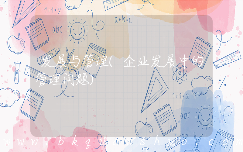 发展与管理(企业发展中的管理问题)