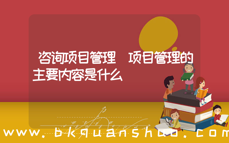 咨询项目管理(项目管理的主要内容是什么)