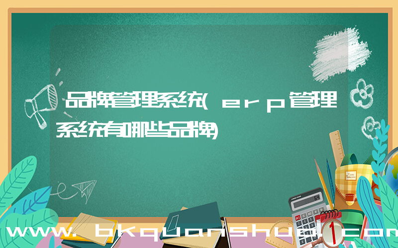 品牌管理系统(erp管理系统有哪些品牌)