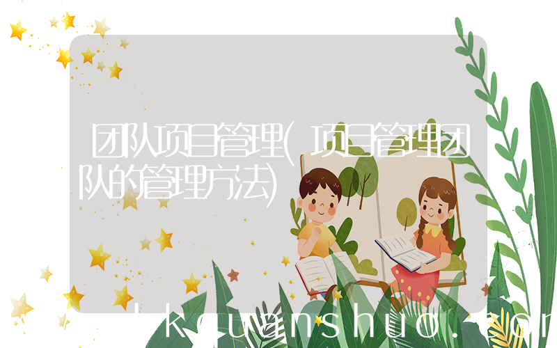 团队项目管理(项目管理团队的管理方法)