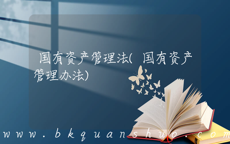 国有资产管理法(国有资产管理办法)
