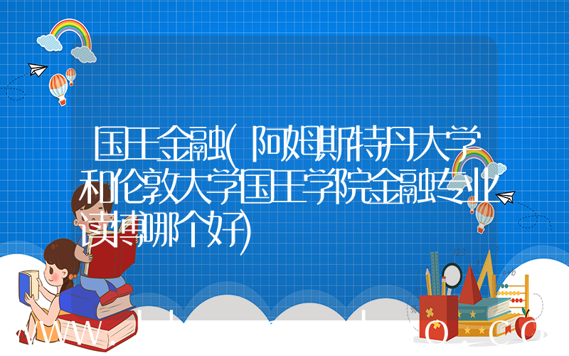 国王金融(阿姆斯特丹大学和伦敦大学国王学院金融专业读博哪个好)