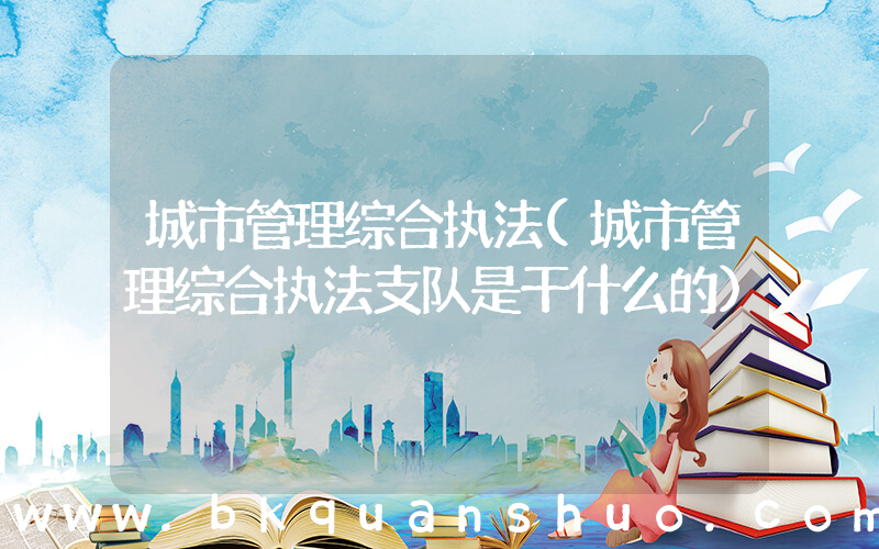 城市管理综合执法(城市管理综合执法支队是干什么的)