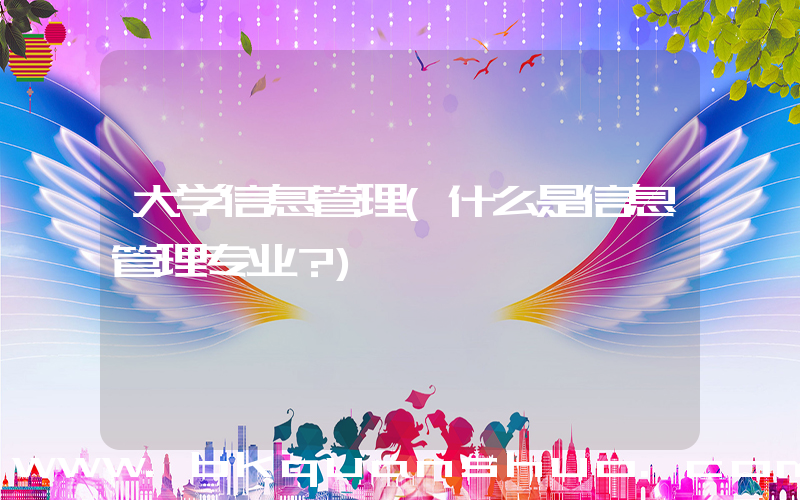 大学信息管理(什么是信息管理专业？)