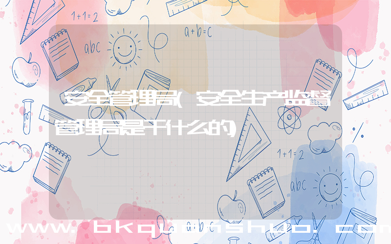 安全管理局(安全生产监督管理局是干什么的)