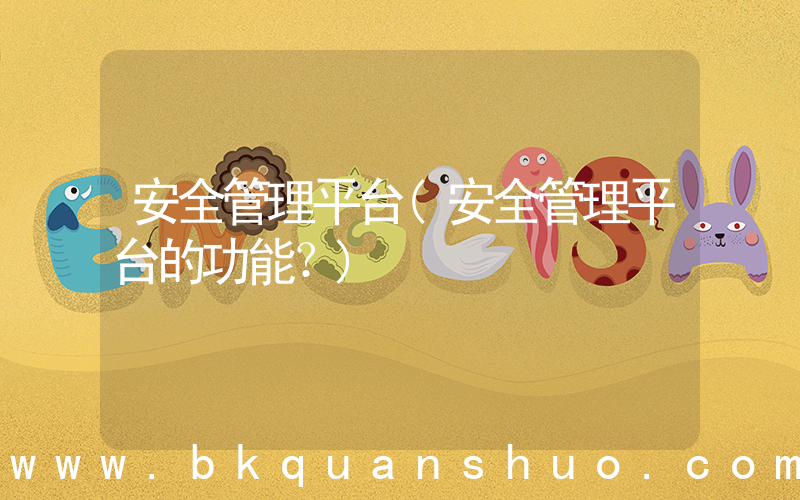 安全管理平台(安全管理平台的功能？)