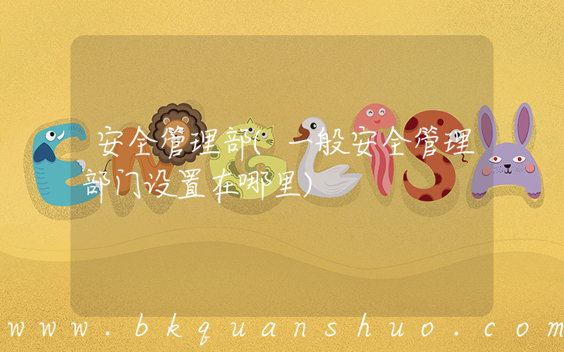 安全管理部(一般安全管理部门设置在哪里)
