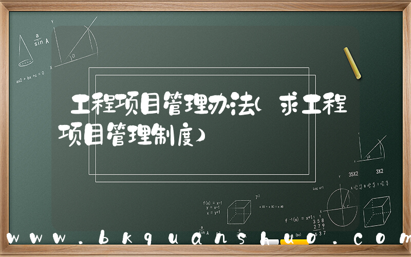工程项目管理办法(求工程项目管理制度)