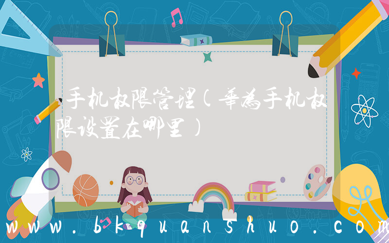 手机权限管理(华为手机权限设置在哪里)