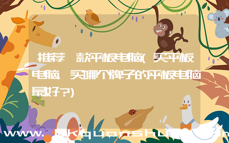 推荐一款平板电脑(买平板电脑，买哪个牌子的平板电脑最好？)