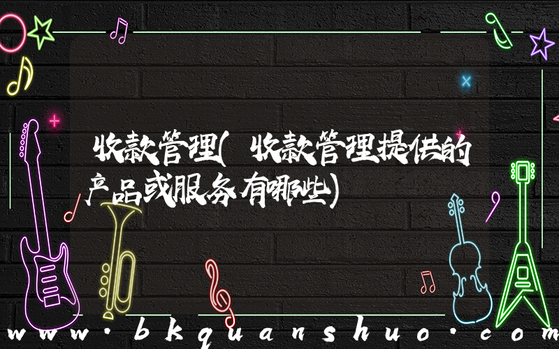 收款管理(收款管理提供的产品或服务有哪些)