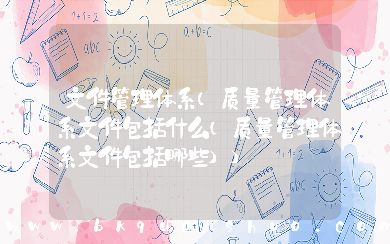 文件管理体系(质量管理体系文件包括什么(质量管理体系文件包括哪些))