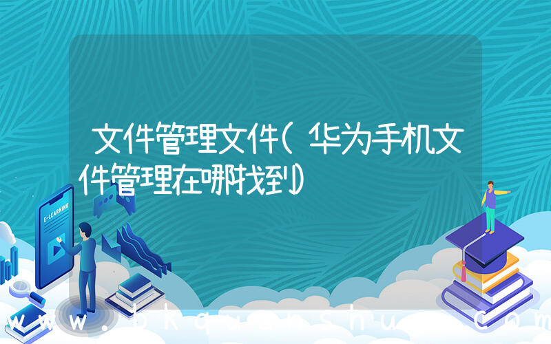 文件管理文件(华为手机文件管理在哪找到)