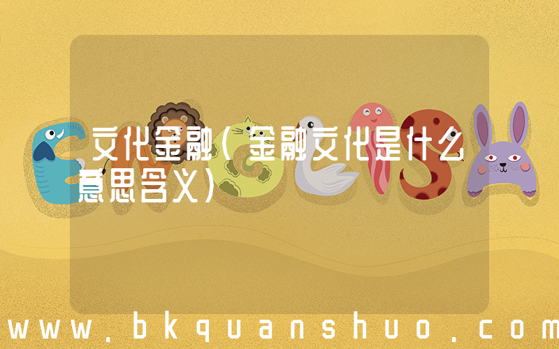 文化金融(金融文化是什么意思含义)