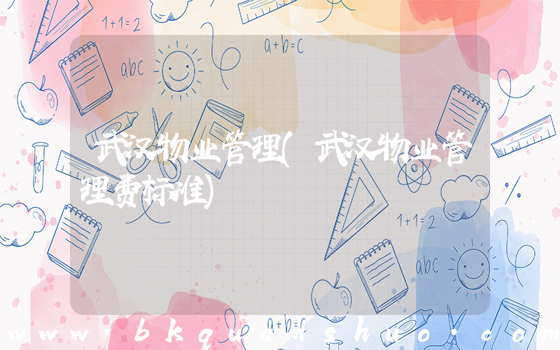 武汉物业管理(武汉物业管理费标准)