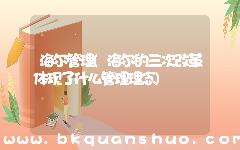 海尔管理(海尔的三次改革体现了什么管理理念)