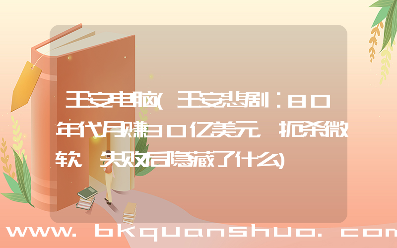 王安电脑(王安悲剧：80年代月赚30亿美元，扼杀微软，失败后隐藏了什么)