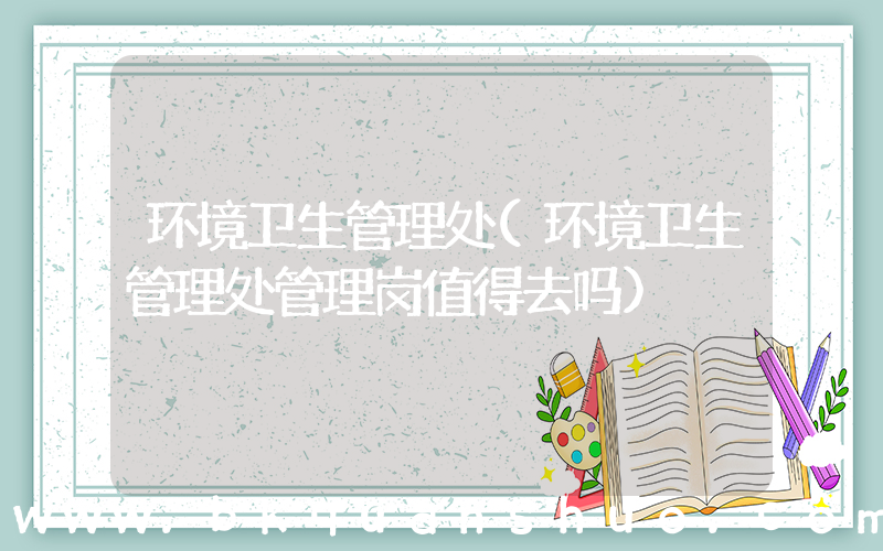 环境卫生管理处(环境卫生管理处管理岗值得去吗)