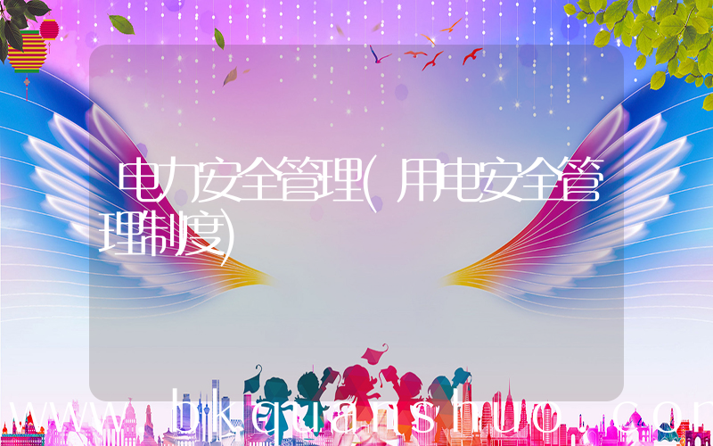 电力安全管理(用电安全管理制度)