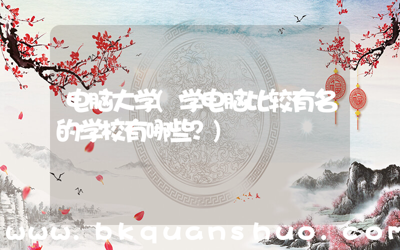 电脑大学(学电脑比较有名的学校有哪些？)