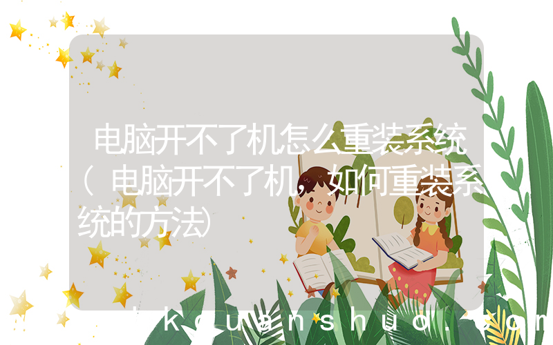 电脑开不了机怎么重装系统(电脑开不了机，如何重装系统的方法)