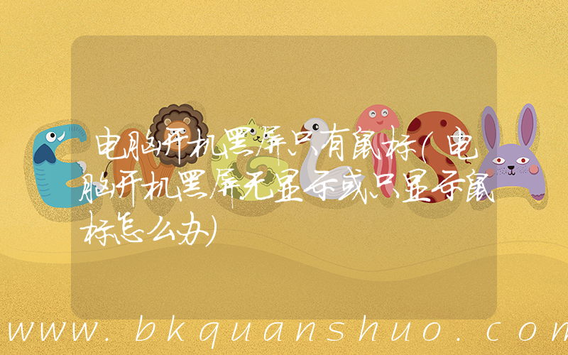 电脑开机黑屏只有鼠标(电脑开机黑屏无显示或只显示鼠标怎么办)