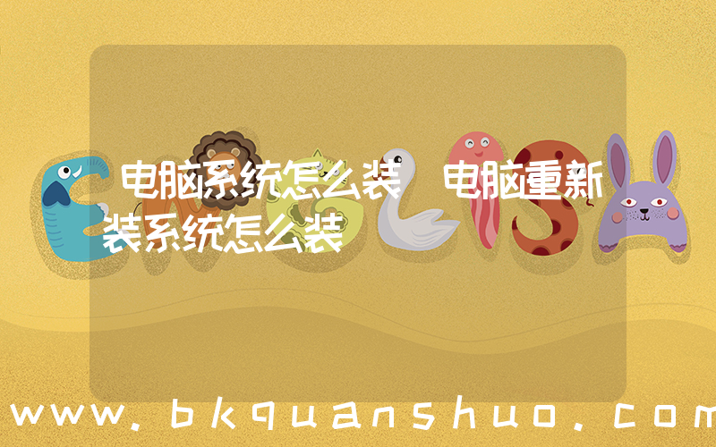 电脑系统怎么装(电脑重新装系统怎么装)