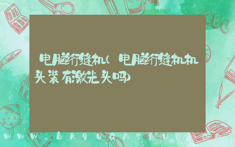电脑绗缝机(电脑绗缝机机头装有激光头吗)