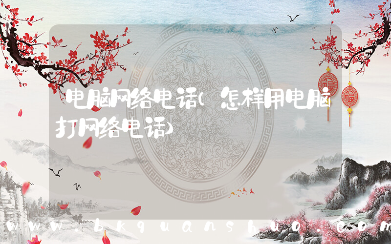 电脑网络电话(怎样用电脑打网络电话)