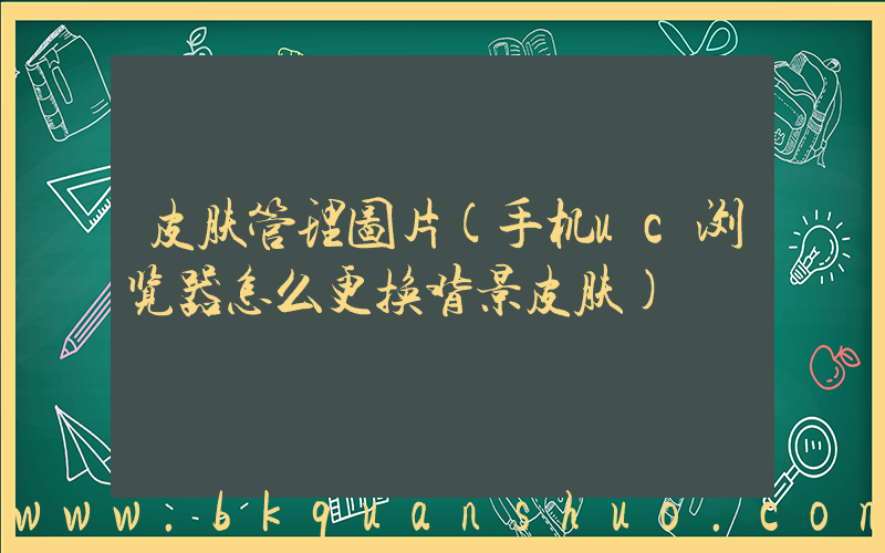 皮肤管理图片(手机uc浏览器怎么更换背景皮肤)