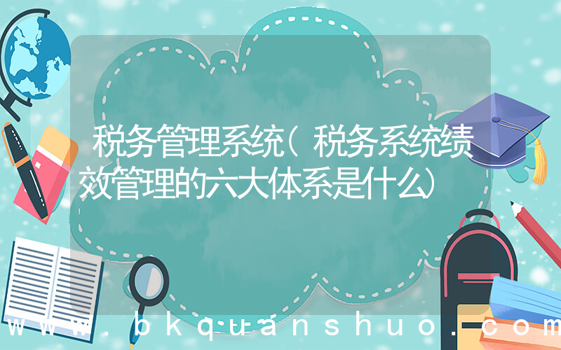 税务管理系统(税务系统绩效管理的六大体系是什么)
