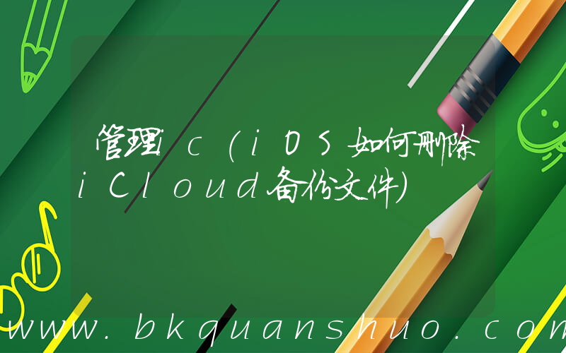管理ic(iOS如何删除iCloud备份文件)