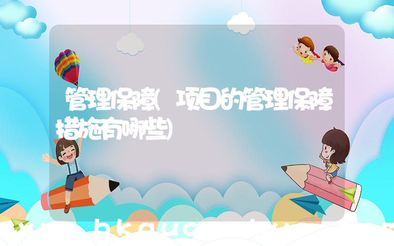 管理保障(项目的管理保障措施有哪些)