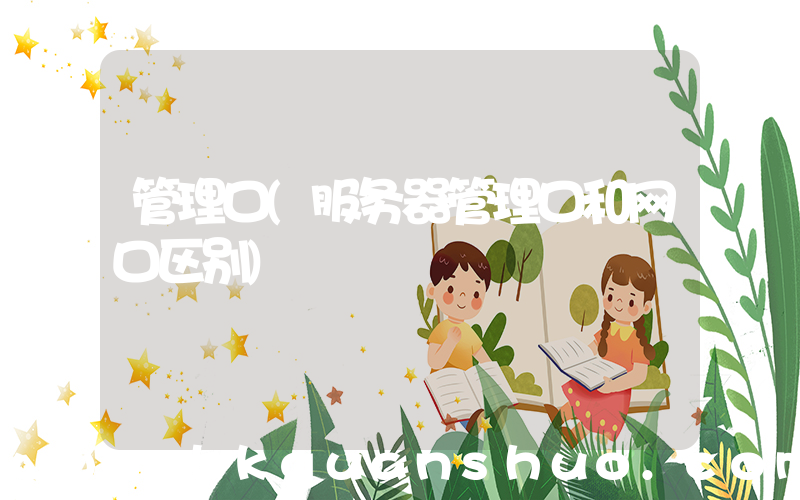 管理口(服务器管理口和网口区别)