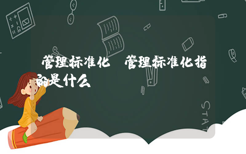 管理标准化(管理标准化指的是什么)